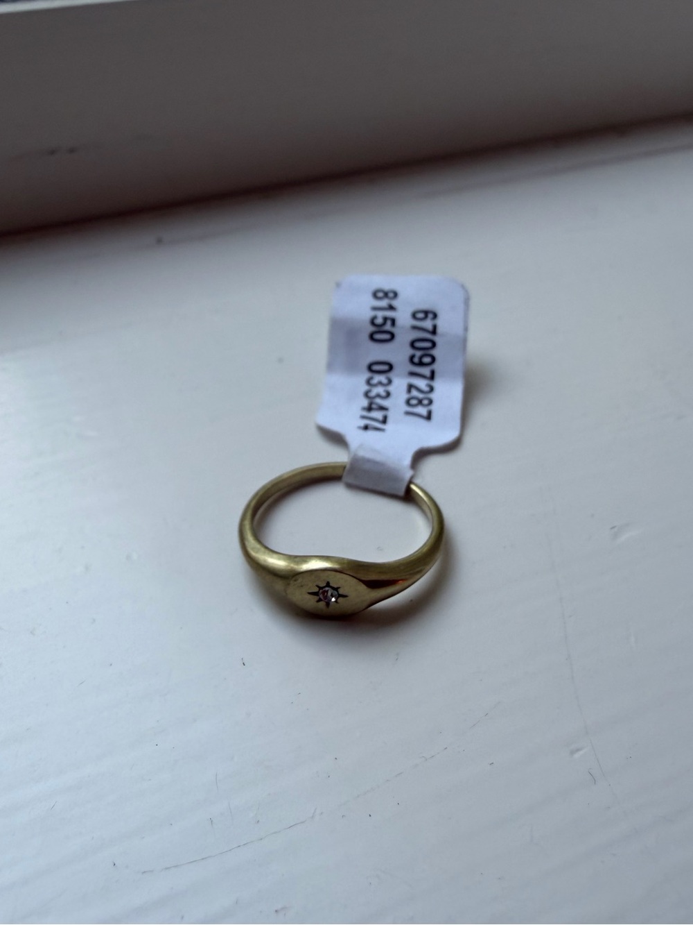 NWT Free People 14k Gold Plated Star Ring - Picture 2 of 2